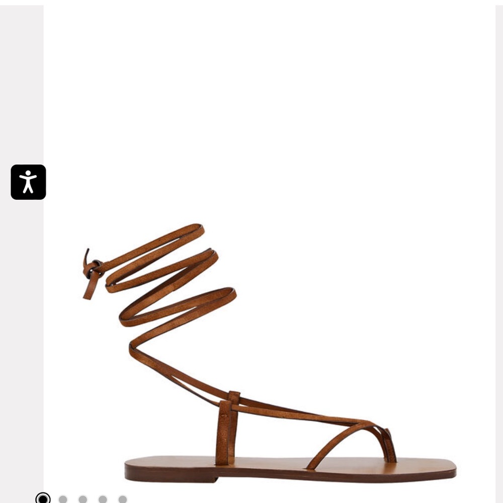 A. Emery Nolan Suede Ankle Wrap Sandal